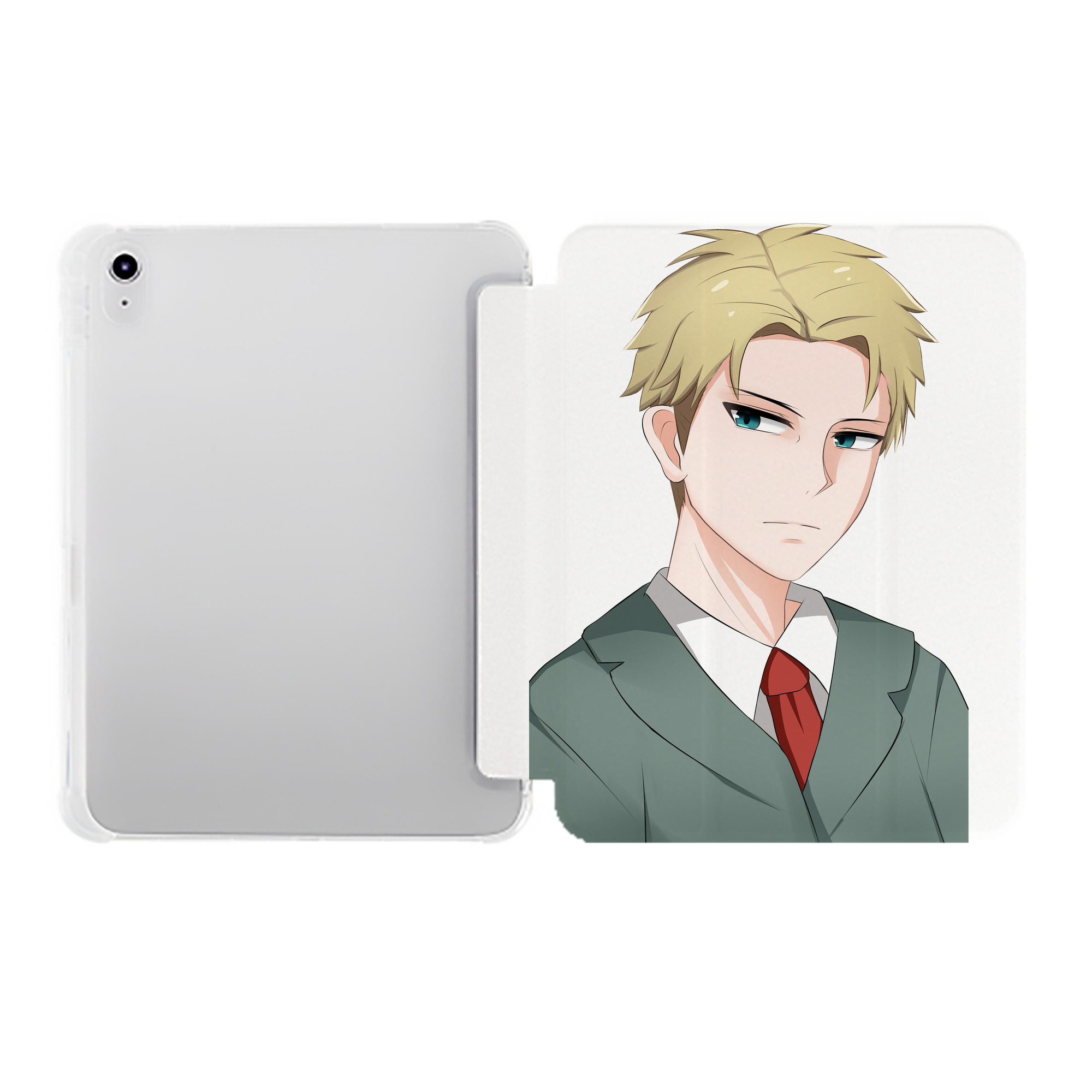 （画像用） SPY×FAMILY间谍家家酒 IPad ケース ペン収納付き 三つ折りスタンド PUレザー×シリコン 対応機種9.5/10.5/10.9インチ